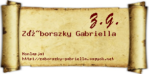 Záborszky Gabriella névjegykártya