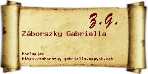Záborszky Gabriella névjegykártya